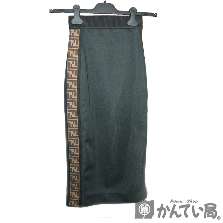 FENDI(フェンディ) スカート サイズ42 M レディース - 黒 ひざ丈