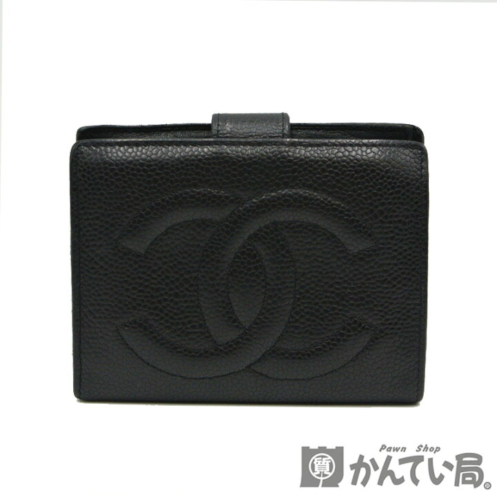 楽天市場】CHANEL【シャネル】二つ折り財布 がま口 キャビアスキン 