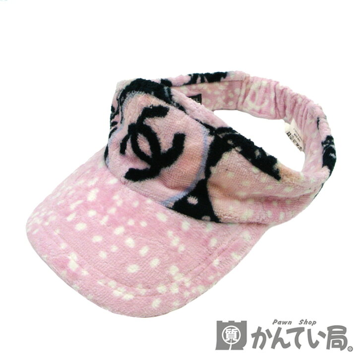 楽天市場】CHANEL【シャネル】サンバイザー コットン100％ ピンク 