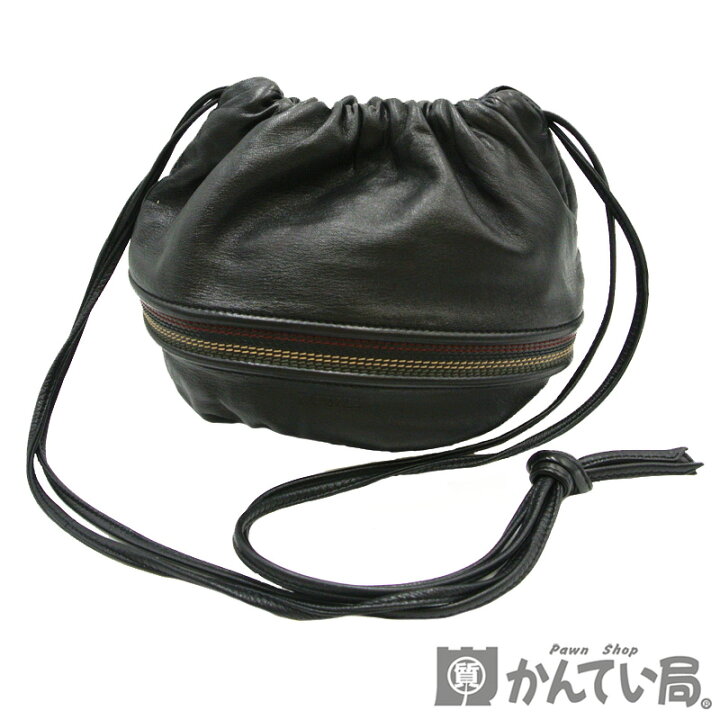楽天市場】ロエベ【LOEWE】巾着ショルダーバッグ ブラック ナッパ 