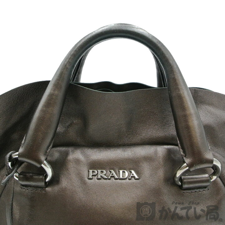 楽天市場】PRADA【プラダ】フリル ハンドバッグ BL0542 レザー ココア 