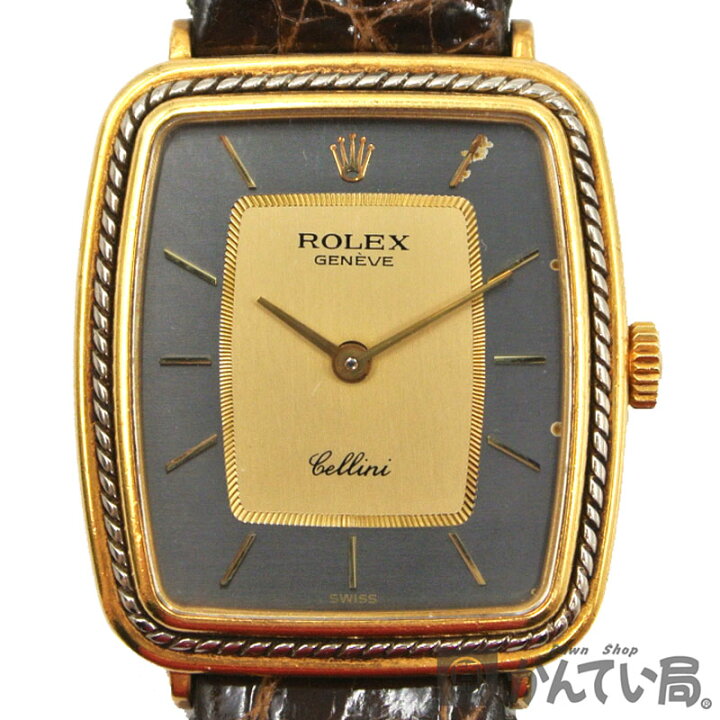 楽天市場】ROLEX【ロレックス】チェリーニ 4139 K18YG 手巻き レザー 