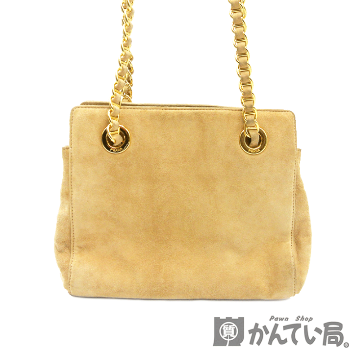 楽天市場】PRADA【プラダ】スエード チェーンショルダーバッグ 