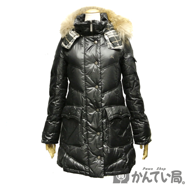 BURBERRY BLUELABEL ダウンコート　ブラック　40 中古・古着通販】BURBERRY BLUE LABEL (バーバリーロンドンブルー