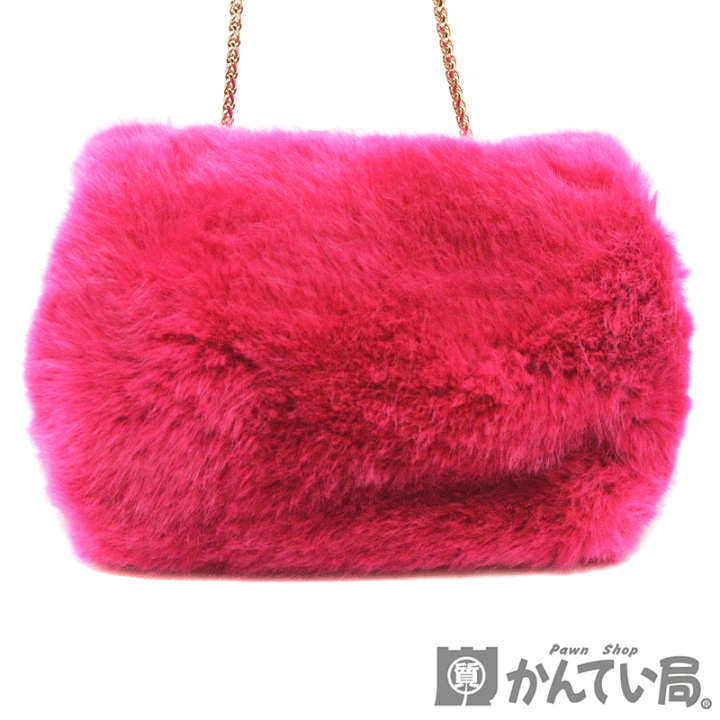FURLA 　フルラ　ファー チェーン　ショルダーバッグ 　ピンク 楽天市場】FURLA【フルラ】フェイクファー チェーンショルダー