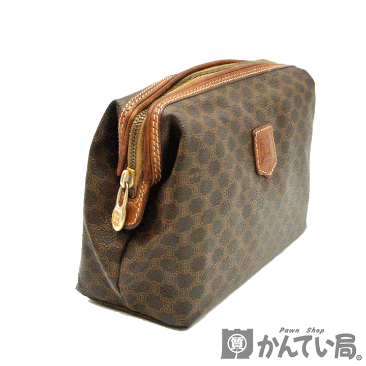 楽天市場】CELINE【セリーヌ】ポーチ マカダム ブラウン メイク