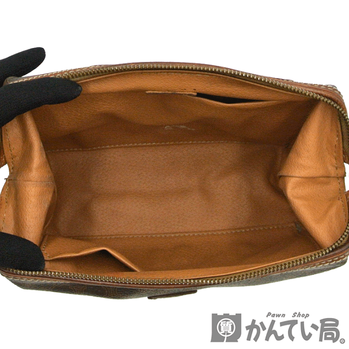 CELINE　セリーヌ　ポーチ　化粧品　小物　ブラウン　マカダム柄 楽天市場】【中古】CELINE ポーチ コスメ マカダム柄 レザー