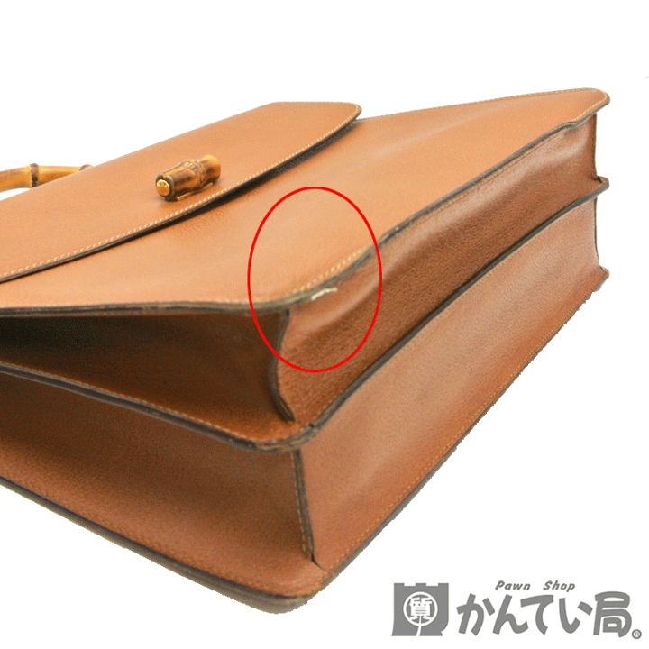 GUCCI グッチ　バンブー　2way ビジネスバッグ　ブリーフケース　ブラウン GUCCI グッチバンブー2way ビジネスバッグブリーフケースブラウン