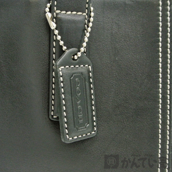 COACH(コーチ) / トートバッグ/レザー/BLK/無地/7787 | 中古品の