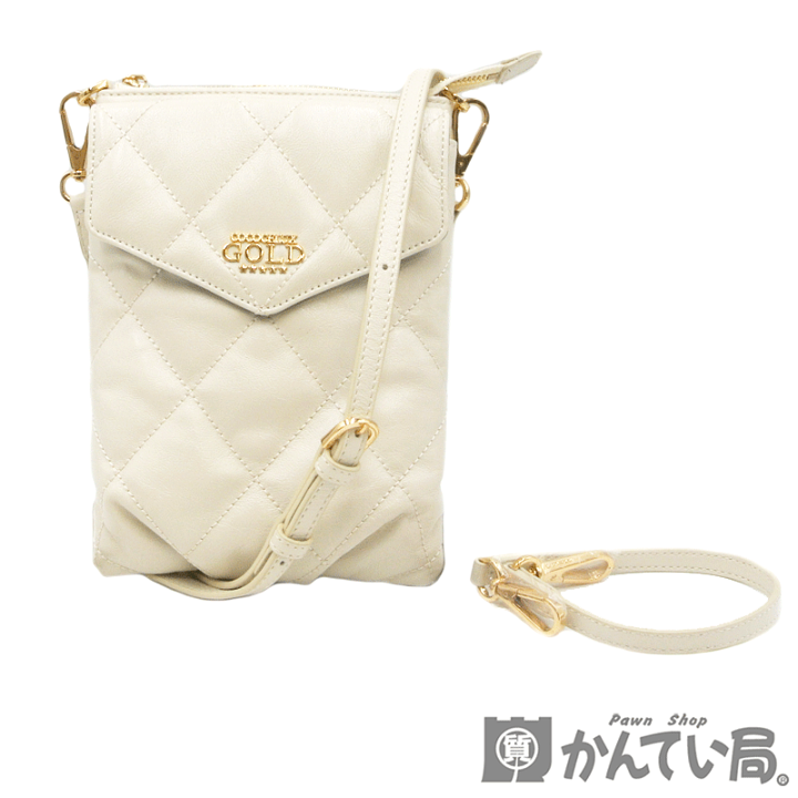COCOCELUX GOLD 　スマホショルダーバッグ ホワイト 楽天市場】COCOCELUX GOLD【ココセリュックス ゴールド】ショルダー