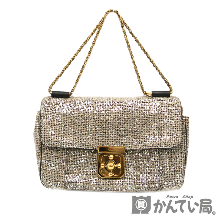 楽天市場】CHLOE【クロエ】ELSIE エルシー シルバー ベージュ系 