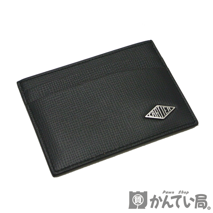 Cartier ロザンジュ ケース ブラック Cartier】カルティエ ロザンジュ カードケース ブラックレザー