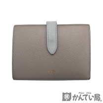 CELINE ミディアム ストラップウォレット  グレインドカーフスキン ぺブル ミディアム ストラップウォレット ニノ / サプルグレインドカーフ