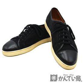 JOHN LOBB【ジョンロブ】0315 レヴァー スニーカー LEVAH 靴 ネイビー スエード 紺色 メンズ 男性用【中古】USED-B【かんてい局名古屋西店】