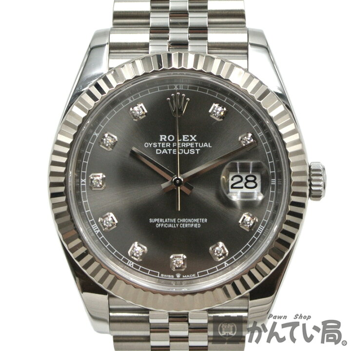 楽天市場】ROLEX【ロレックス】126334G デイトジャスト41 10P ダイヤ 