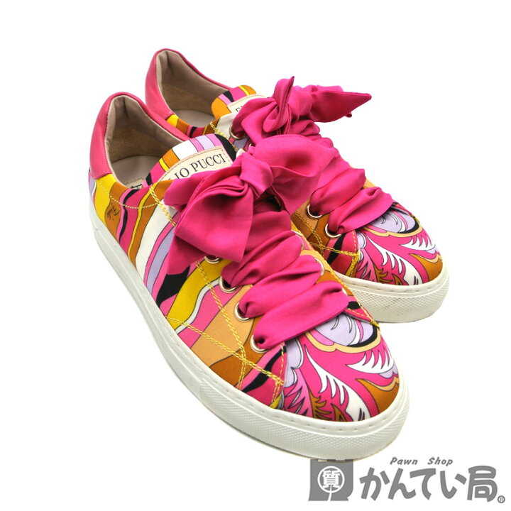 楽天市場】EMILIO PUCCI【エミリオプッチ】スニーカー サテン ピンク系 