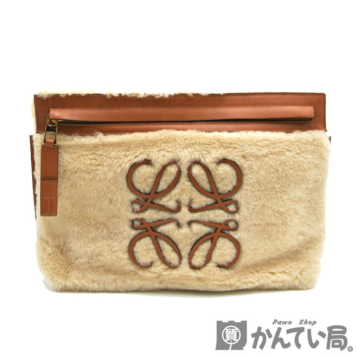 楽天市場】LOEWE【ロエベ】ボア クラッチバッグ ベージュ ブラウン 