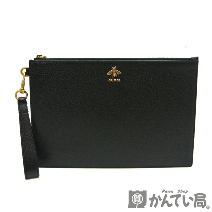 楽天市場】GUCCI【グッチ】アニマリエ クラッチバッグ レザー ブラック 
