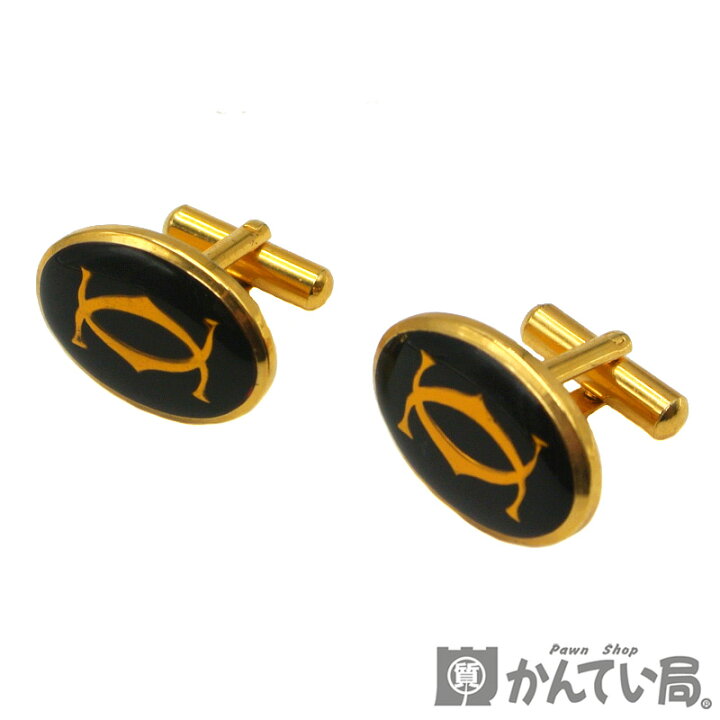 楽天市場】Cartier【カルティエ】カフス 2Cロゴ ゴールド×ブラック 