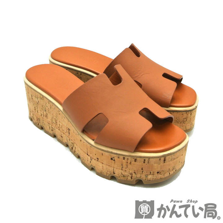 楽天市場】HERMES【エルメス】エズ 30 サンダル 厚底 ナチュラル 