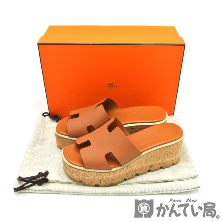 楽天市場】HERMES【エルメス】エズ 30 サンダル 厚底 ナチュラル 