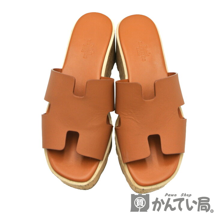 楽天市場】HERMES【エルメス】エズ 30 サンダル 厚底 ナチュラル 