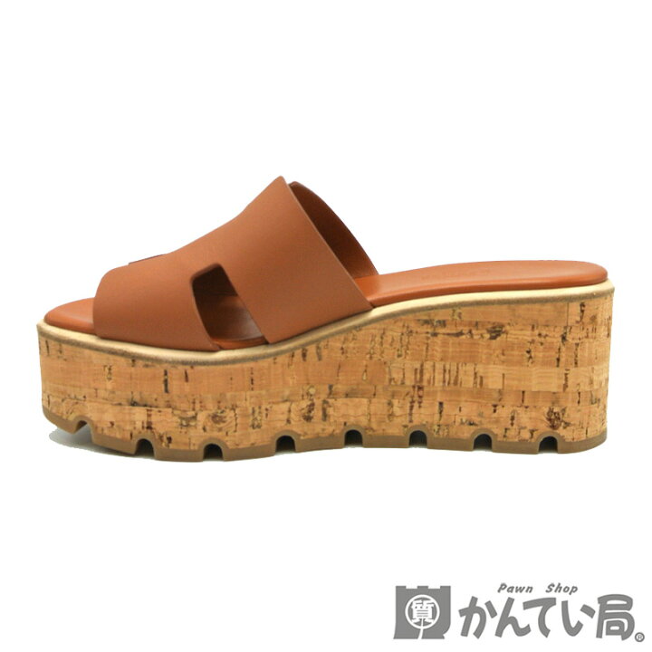 楽天市場】HERMES【エルメス】エズ 30 サンダル 厚底 ナチュラル 