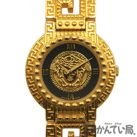 GIANNI VERSACE【ジャン二 ベルサーチ】メデューサ コイン ウォッチ クオーツ 腕時計 ゴールド GP 2針 アナログ レディース 7009018【中古】USED-B