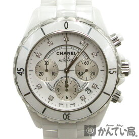 CHANEL【シャネル】J12 41mm クロノグラフ 腕時計 セラミック ホワイト H2009 自動巻き メンズ レディース【中古】USED-AB