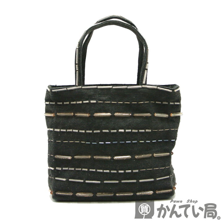 楽天市場】PRADA【プラダ】ミニハンドバッグ キャンバス ビーズ  