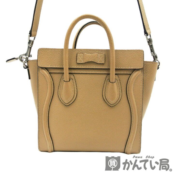 楽天市場】CELINE【セリーヌ】ラゲージ ナノ2WAYバッグ ベージュ系  