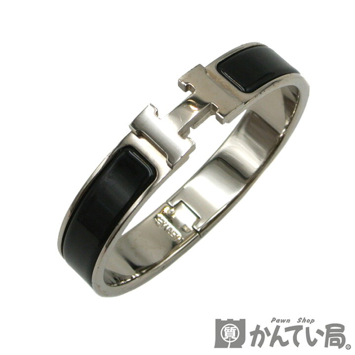 楽天市場】HERMES【エルメス】クリッククラック バングル ブラック  