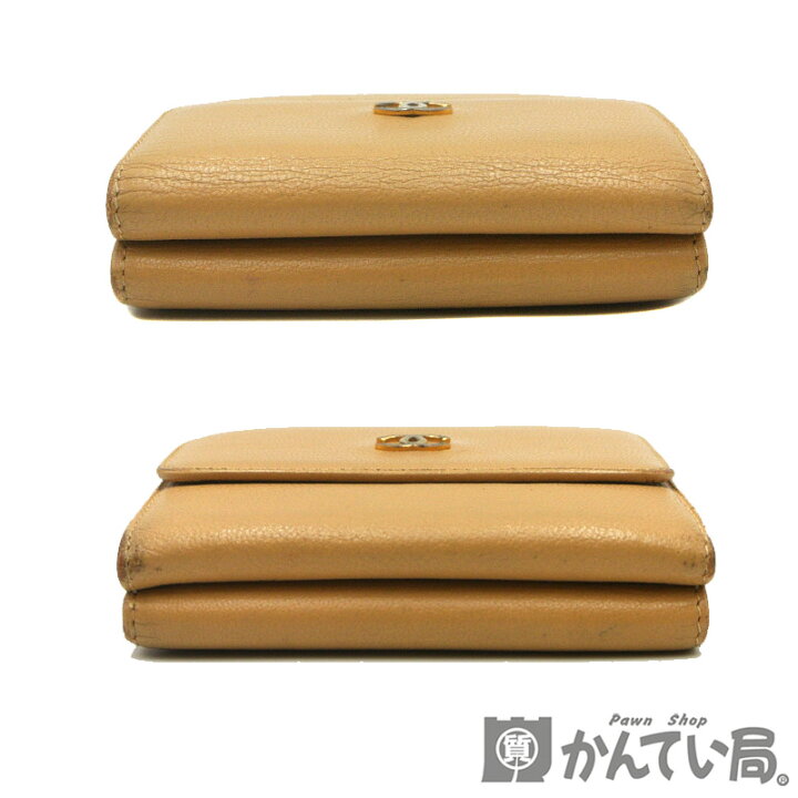 楽天市場】CHANEL【シャネル】三つ折り財布 ココマーク Wホック レザー  