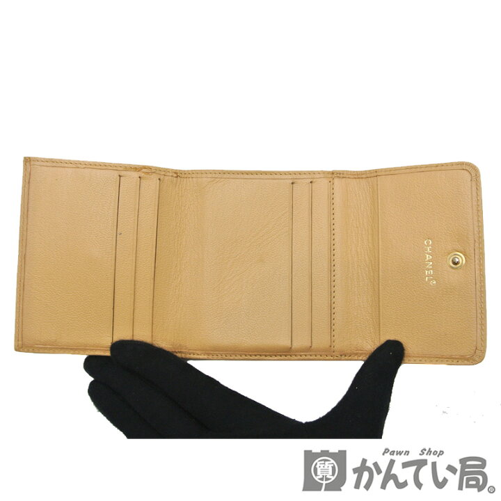 楽天市場】CHANEL【シャネル】三つ折り財布 ココマーク Wホック レザー  