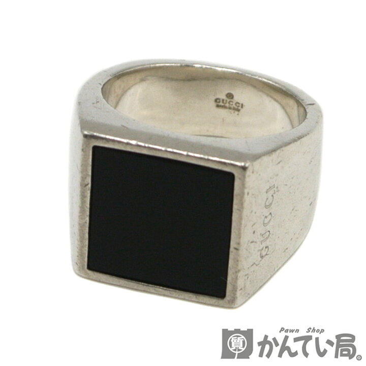 楽天市場】GUCCI【グッチ】オニキスリング SV925 シルバー ブラック  