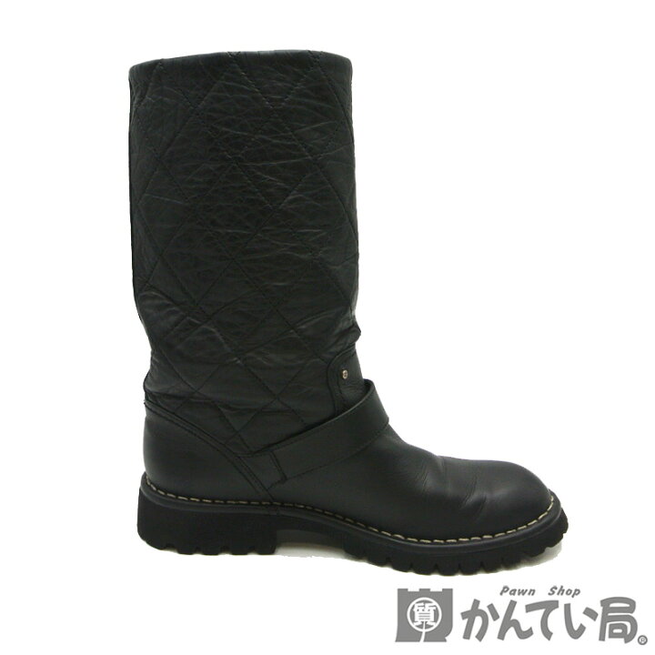 楽天市場】CHANEL【シャネル】マトラッセ エンジニアブーツ レザー  