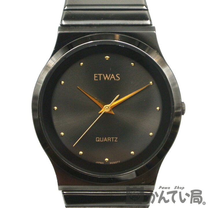 楽天市場】ETWAS【エトワス】クオーツ 腕時計 ブラック メタル SS 3針 