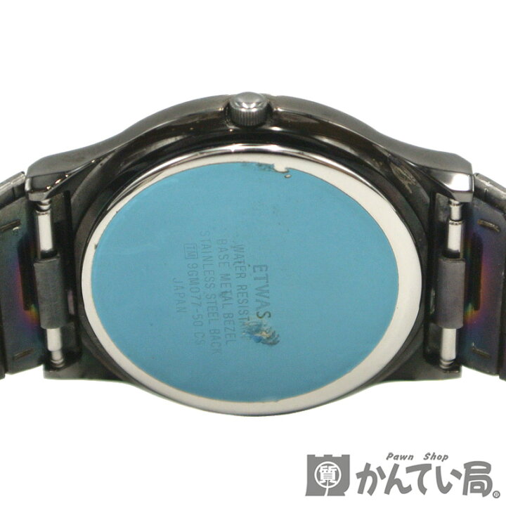 楽天市場】ETWAS【エトワス】クオーツ 腕時計 ブラック メタル SS 3針 