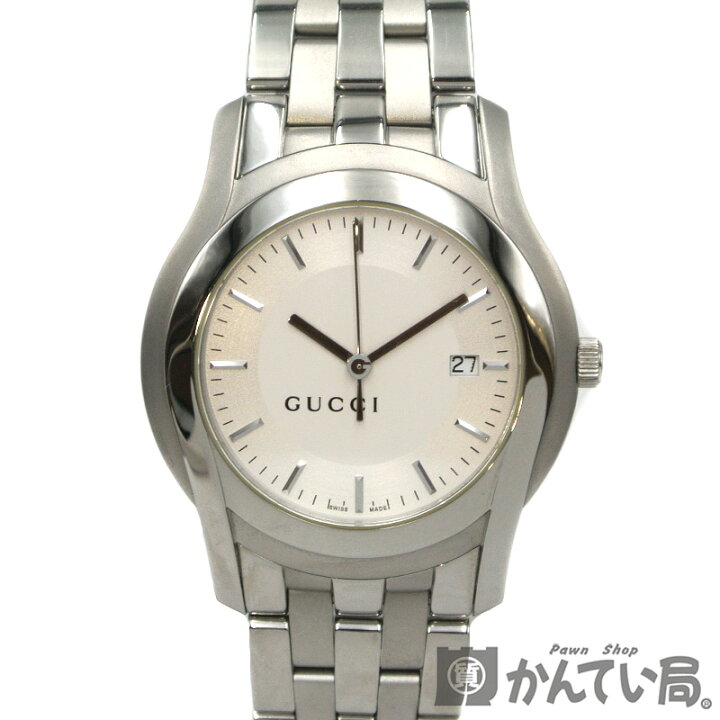 楽天市場】GUCCI【グッチ】クオーツ 腕時計 シルバー SS 5500XL メンズ 