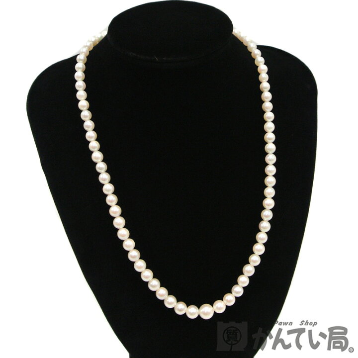 楽天市場】パールネックレス 真珠 約5mm～約8.5mm玉 14K 全長：約46cm 