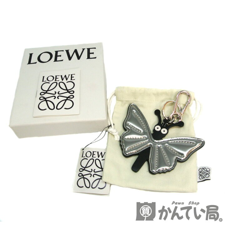 楽天市場】LOEWE【ロエベ】バタフライ キーリング チャーム レザー 