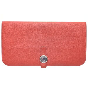 極美品】HERMES エルメス ドゴンロング シルバー金具 C刻印 ピンク  