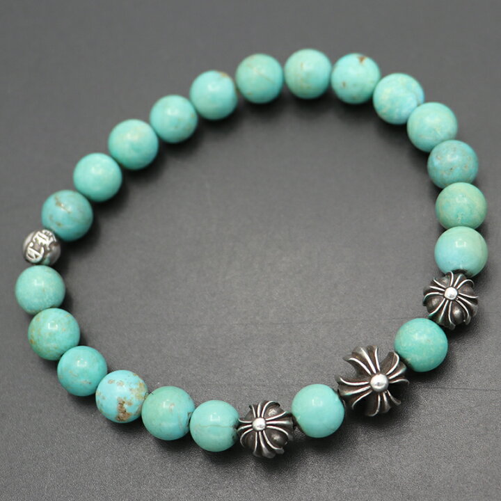 CHROME HEARTS クロムハーツ BEAD 8mmビーズ ターコイズ ブレスレット 