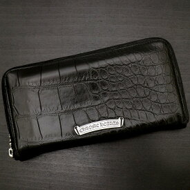 クロムハーツ【CHROMEHEARTS】【保証書付】【アリゲーター】ラウンドファスナー財布/レックウォレット/ブラック【中古】132374