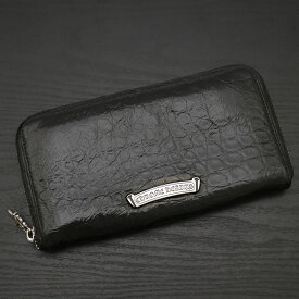 クロムハーツ【CHROMEHEARTS】【訳あり】【アリゲーター】ラウンドファスナー財布/レックウォレット/スクロールラベル【中古】1494