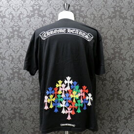 クロムハーツ【CHROMEHEARTS】マルチカラーセメタリークロスプリントTシャツ/ブラック/XLサイズ【中古】121525