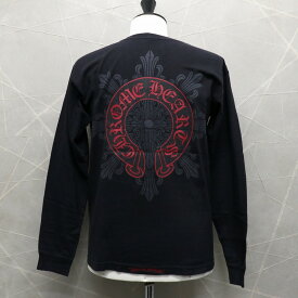 クロムハーツ【CHROMEHEARTS】【オールドモデル】ホースシュー/セメタリークロスプリント/ロングスリーブTシャツ/ロンT/ブラック/Mサイズ【中古】121825
