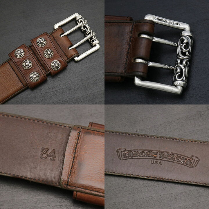 楽天市場】クロムハーツ【CHROMEHEARTS】ダブルピン/ローラーベルト/34 