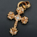 クロムハーツ【CHROMEHEARTS】【保証書付】【ダイヤモンド】【22K】 フィリグリークロス/ペンダントトップ/ベイル付き…