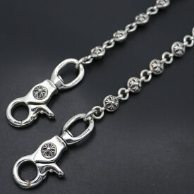 クロムハーツ【CHROMEHEARTS】【ロング】クロスボール/ウォレットチェーン/2クリップ/＃2/214.2g【中古】12587/141906